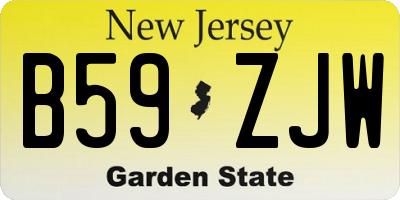 NJ license plate B59ZJW