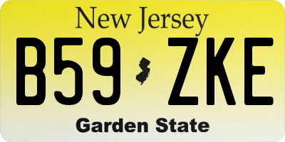 NJ license plate B59ZKE
