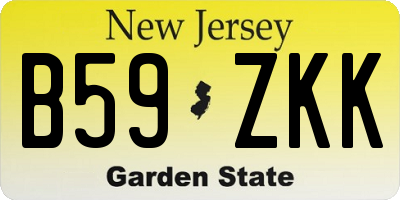 NJ license plate B59ZKK