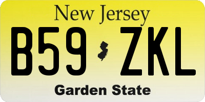 NJ license plate B59ZKL
