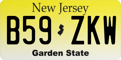NJ license plate B59ZKW