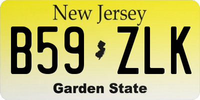 NJ license plate B59ZLK