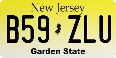NJ license plate B59ZLU