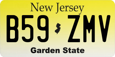 NJ license plate B59ZMV