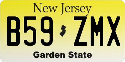 NJ license plate B59ZMX