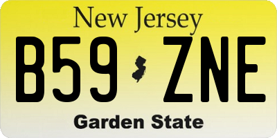 NJ license plate B59ZNE
