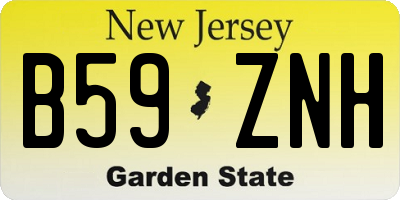 NJ license plate B59ZNH