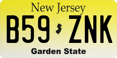 NJ license plate B59ZNK