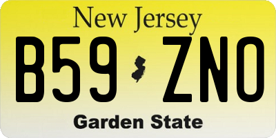 NJ license plate B59ZNO