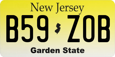 NJ license plate B59ZOB