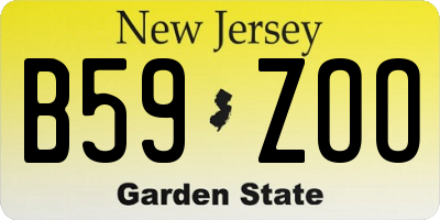 NJ license plate B59ZOO