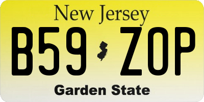 NJ license plate B59ZOP