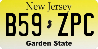 NJ license plate B59ZPC