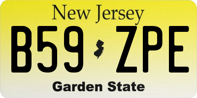 NJ license plate B59ZPE