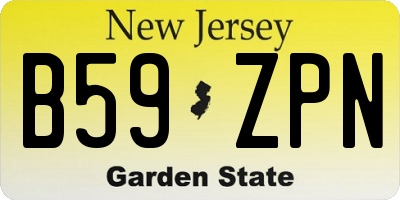 NJ license plate B59ZPN