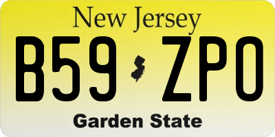 NJ license plate B59ZPO