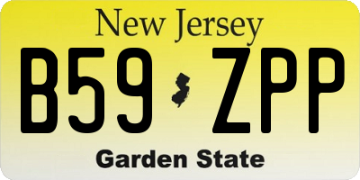 NJ license plate B59ZPP
