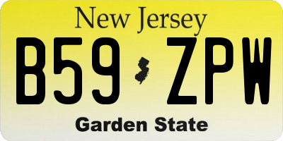 NJ license plate B59ZPW