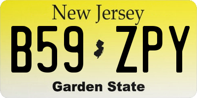 NJ license plate B59ZPY