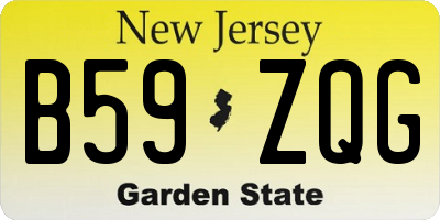 NJ license plate B59ZQG