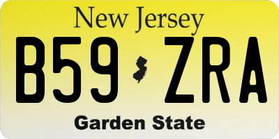 NJ license plate B59ZRA
