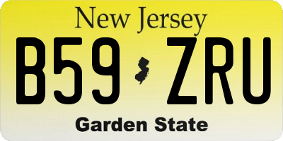 NJ license plate B59ZRU
