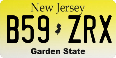 NJ license plate B59ZRX