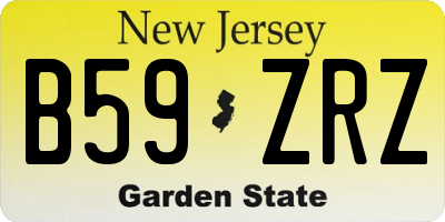 NJ license plate B59ZRZ
