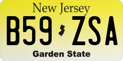 NJ license plate B59ZSA