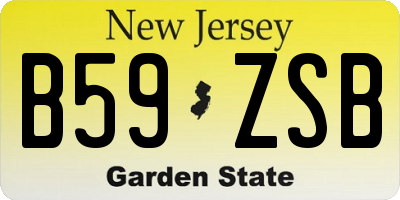 NJ license plate B59ZSB