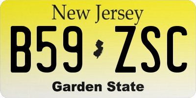 NJ license plate B59ZSC