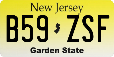 NJ license plate B59ZSF