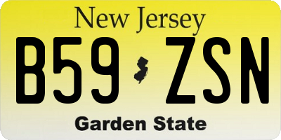 NJ license plate B59ZSN