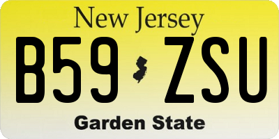 NJ license plate B59ZSU