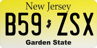 NJ license plate B59ZSX