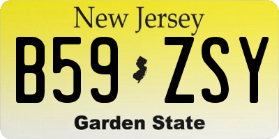 NJ license plate B59ZSY