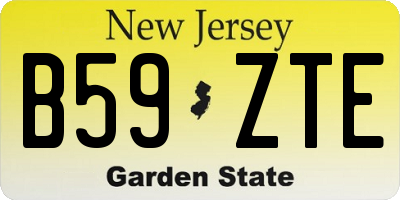 NJ license plate B59ZTE