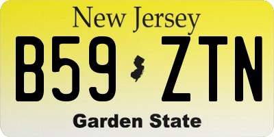 NJ license plate B59ZTN