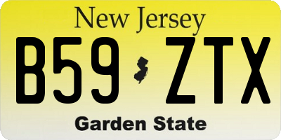 NJ license plate B59ZTX