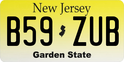 NJ license plate B59ZUB