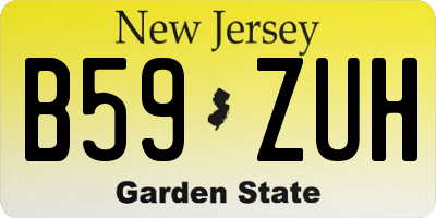 NJ license plate B59ZUH