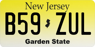 NJ license plate B59ZUL