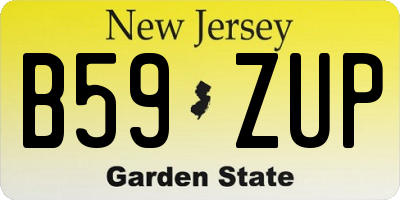 NJ license plate B59ZUP