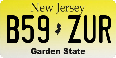NJ license plate B59ZUR