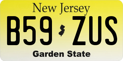 NJ license plate B59ZUS