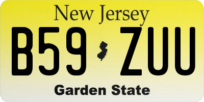 NJ license plate B59ZUU