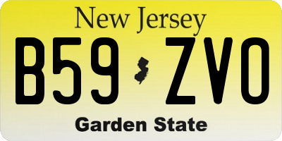 NJ license plate B59ZVO