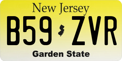 NJ license plate B59ZVR