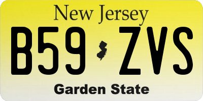 NJ license plate B59ZVS