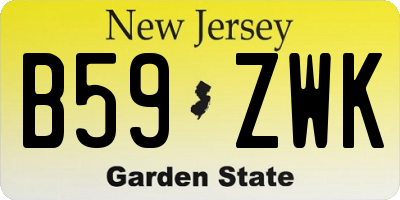 NJ license plate B59ZWK